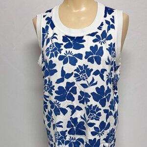 Style & Co. Women's Printed Sleeveless Crewneck Sweater, M